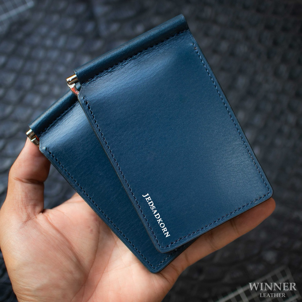 MONEY CLIP WALLET หนังแท้ กระเป๋าสตางค์คลิปหนีบแบงค์ กระเป๋าสตางค์หนังแท้ สลักชื่อฟรี ราคา ถูกที่สุด ดีลบีเคเค แกลเลอรีภาพที่ 5