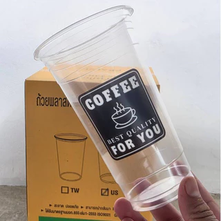*พิมพ์ลาย Coffee For you*แก้ว PP 22 oz.ปาก95 เรียบ ตรา3A บรรจุ20แถว/ลัง1000ใบ(50ใบ/แพ็ค)