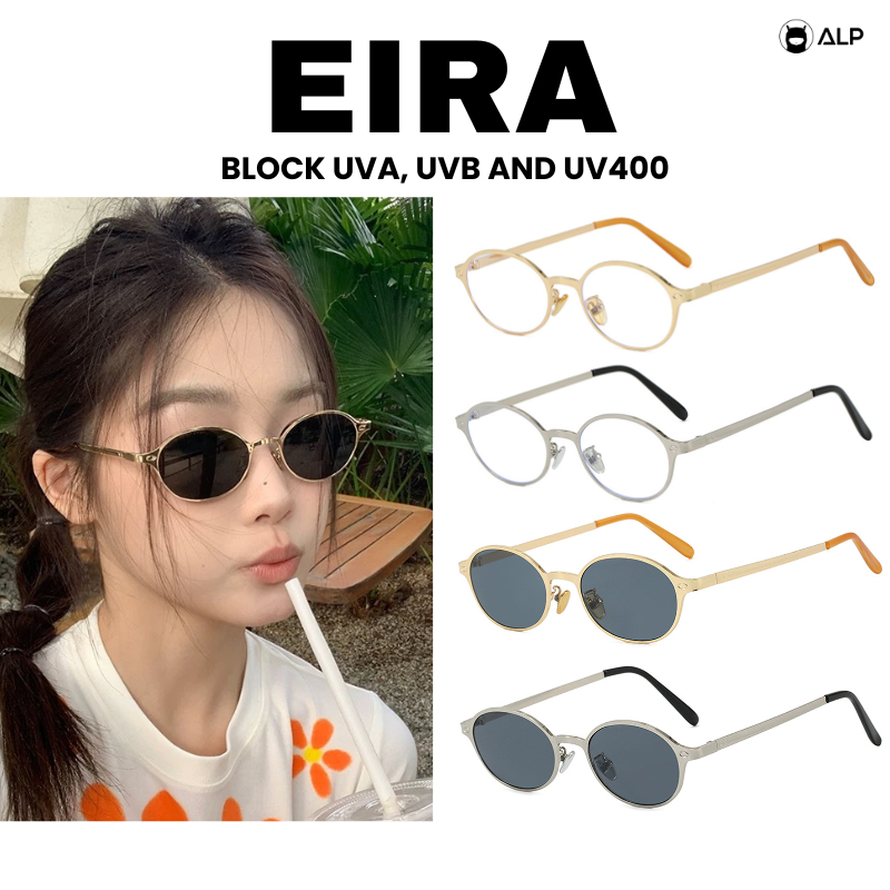 ALP Eira แว่นตากรองแสง แว่นกันแดด วินเทจ ทรงหยดน้ำ กรองแสงสีฟ้า ป้องกันUV ALP-BB0130,SN0106