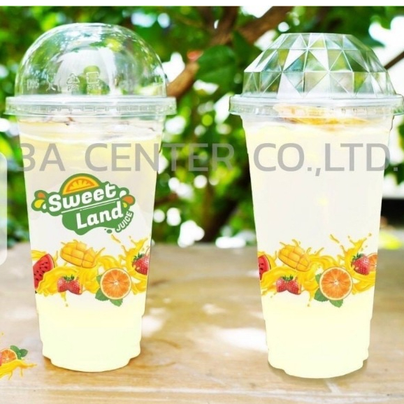 *พิมพ์ลาย สวีทแลนด์*แก้ว PP 22 oz.ปาก95 เรียบ ตรา3A  บรรจุ20แถว/ลัง1000ใบ(50ใบ/แพ็ค)