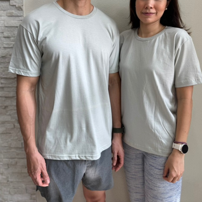 Colour T-shirt เสื้อยืดคอกลม แขนสั้น ผ้าคอตตอน 100% โทนสีขาว เทา น้ำตาล กากี ผ้าหนา ใส่ได้ทั้งชาย/หญิง Made in Thailand