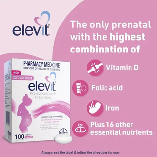 Elevit Pre-Conception เพื่อการติดครรภ์และบำรุงครรภ์ 100 เม็ด จากออสเตรเลีย