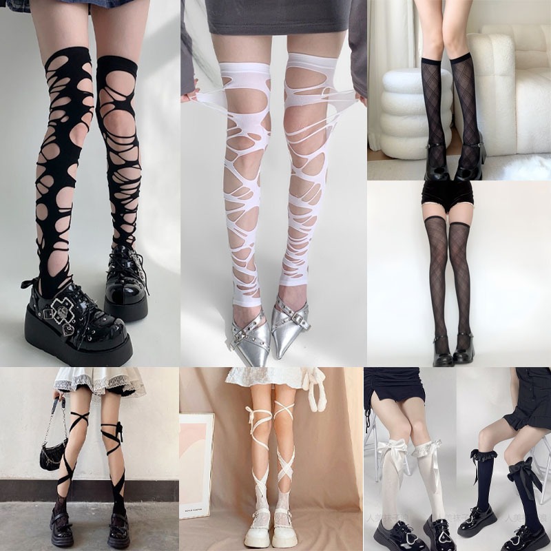 Starrism ถุงเท้าคู่ Lolita JK Cosplay