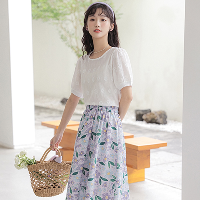 YaaKu เสื้อแขนบับเบิ้ลลายดอกไม้ นุ่ม ใส่สบาย สวมใส่เพลิน มิกซ์แอนด์แมทช์ง่าย ดีไซน์เก๋ มี 4 สี ส่งจากไทย จัดส่งเร็ว