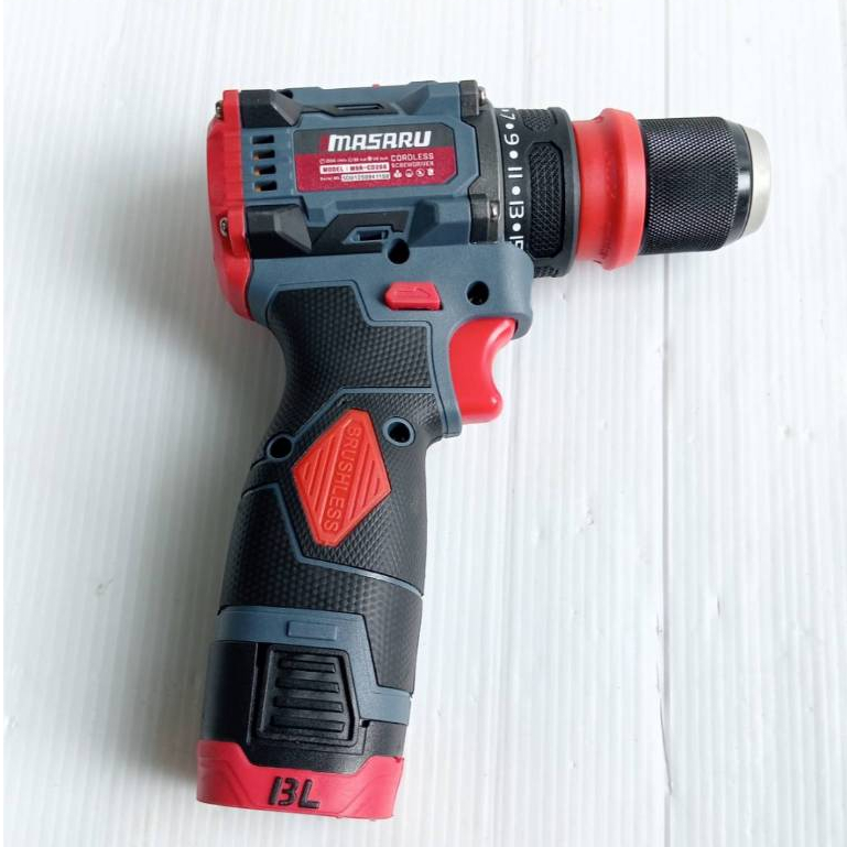 MASARU สว่านไขควงไร้สาย 💥รุ่นใหม่ล่าสุด💥 MSR-CD204-B2 ( หัวสว่านเปลื่ยนเป็นไขควงได้ ) 2 ระบบ แรงบิด 85 นิวตัน ของแท้100% - รูปที่ 2