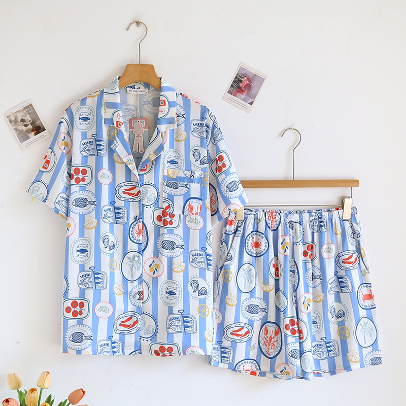ชุดนอน Muslin Pajamas Silk Satin รุ่น Happy Safari (N2200 T2200 L2200) | ชุดนอนผู้หญิง - รูปที่ 2
