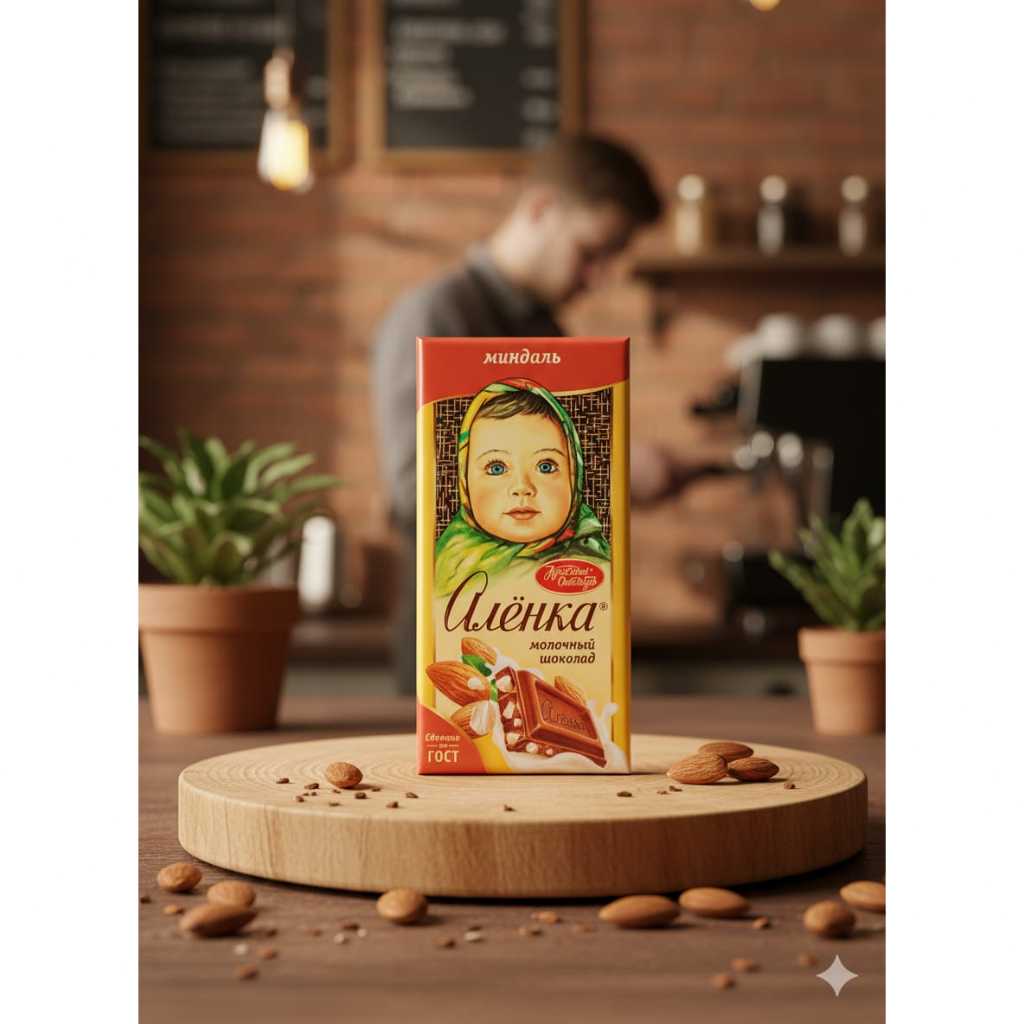 Alenka Chocolate Mixed with Almonds 75 G.