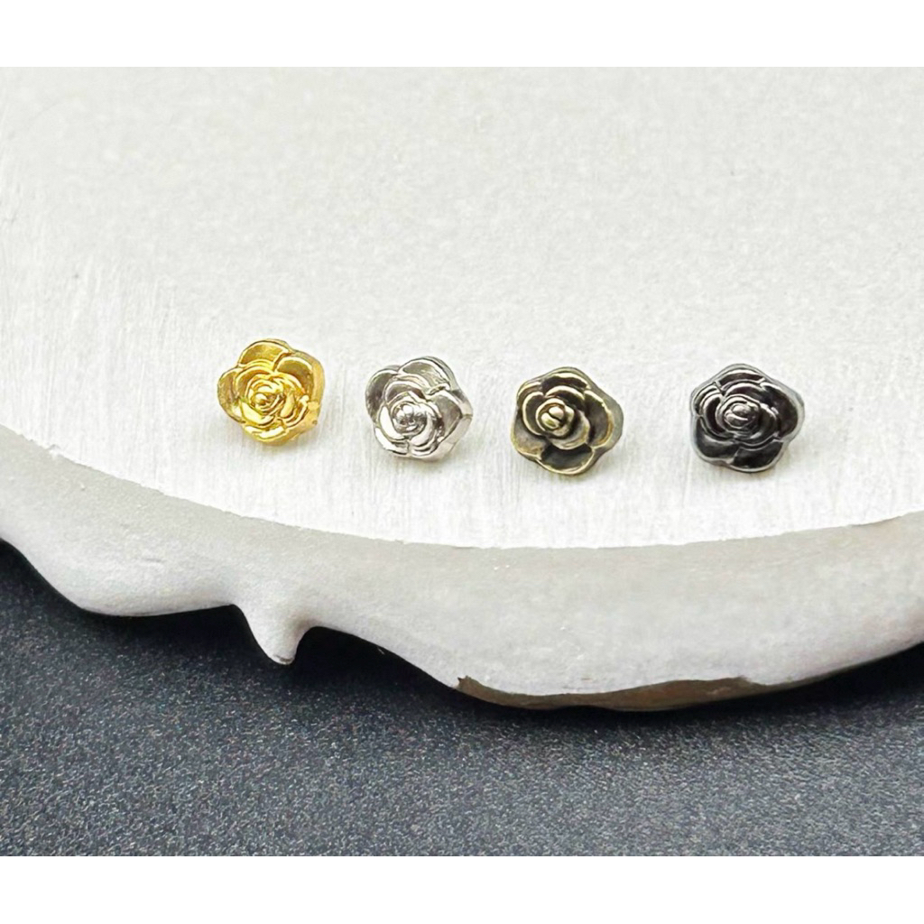 กระดุมโลหะกุหลาบ 5 มิล