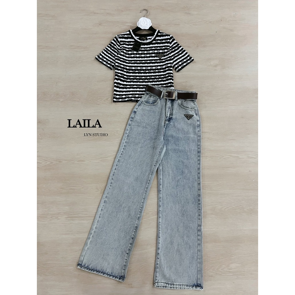 setเสื้อไหมพรมกับกางเกงยีนส์ ชุดไปเที่ยว Laila ราคา ถูกที่สุด ดีลบีเคเค แกลเลอรีภาพที่ 3