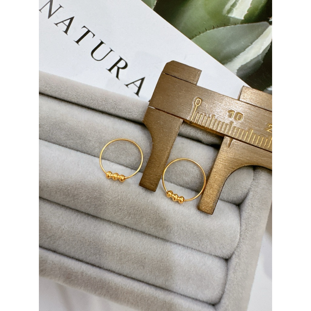 ต่างหูห่วงเด็ก 3 ตุ้ม ทองแท้90% น่ารักมากๆค่ะ - รูปที่ 2