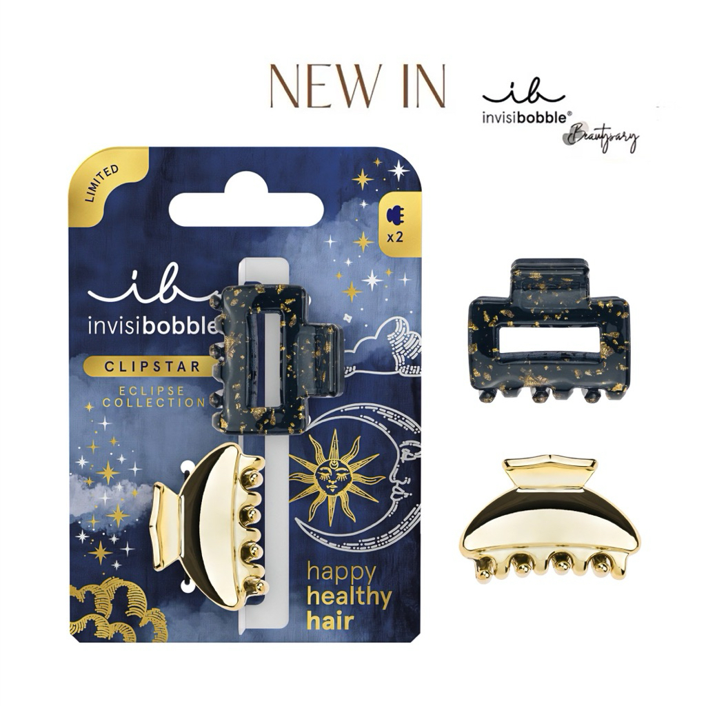 พร้อมส่ง🌙 INVISIBOBBLE กิ๊บติดผม CLIPSTAR Eclipse Lunar Glam (1 เซ็ต บรรจุ 2 ชิ้น)