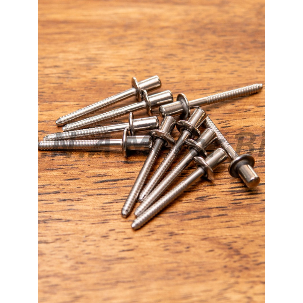 รีเวทสแตนเลสท่อไอเสียแบบหัวปิด4.8x8.0mmแพ๊ค10ชิ้น(Rivet Stainless Steel 4.8x8.0mm)