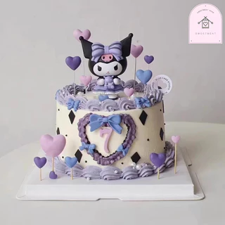 คุโรมิ HBD โมเดลคุโรมิ Sanrio Kuromi แต่งเค้ก