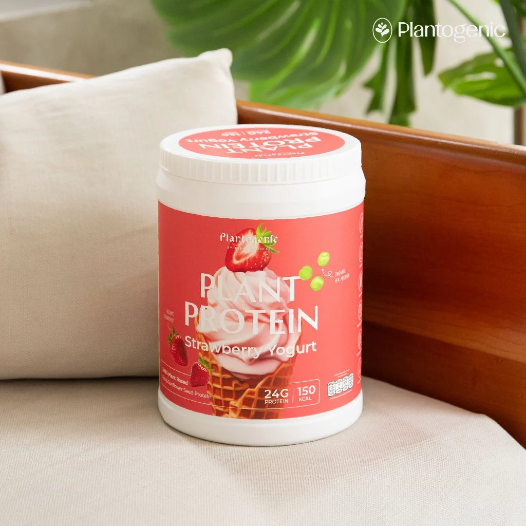 Plantogenic - Strawberry Yogurt Plant Protein โปรตีนพืชสตรอว์เบอร์รี่โยเกิร์ต 24g NON-GMO เปรี้ยวอมหวาน (Plant-based)