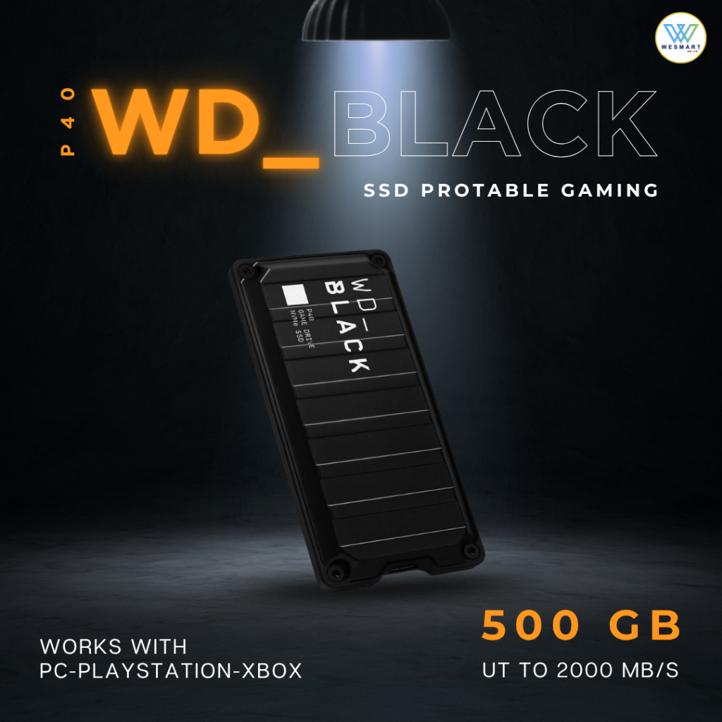 WD BLACK P40 Game Drive SSD 500 GB External (เอสเอสดีพกพา) /Warranty5Year