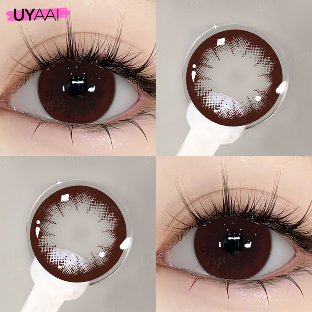 คอนแทคเลน [0.00~-6.00] UYAAI K4 series คอนแทคเลนส์สี 14.5mm BLACK COFFEE รายเดือน