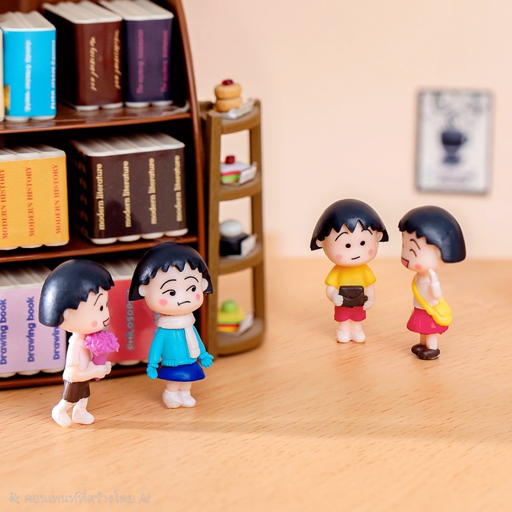 โมเดลตกแต่งจิ๋ว(3ซม.) โมเดลการ์ตูน จากอนิเมะ ชุด 4 ชิ้น แถมกาวสองหน้า