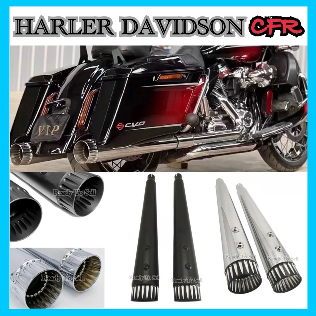 ท่อCFR สำหรับHarley Davidson Touring ทุกรุ่นlปี1996-2025 Street glide Road glide Road king FLHX FLHT FLHR FLTR