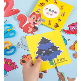 ชุดตัดกระดาษ (แถมฟรี!กรรไกร) ตัดกระดาษเด็ก DIY ตัดกระดาษทำมือสำหรับเด็กอนุบาล DIY เสริมพัฒนาการเด็ก ของเล่นเด็ก