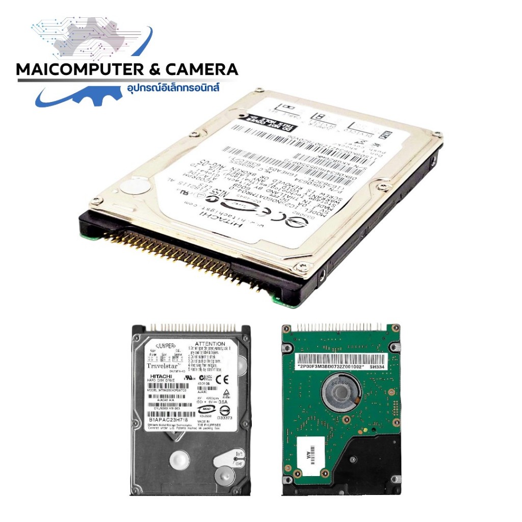 HITACHI 40GB 2.5" IDE ATA Hard Disk Drive | ฮาร์ดดิสก์โน้ตบุ๊ก 40GB ของแท้