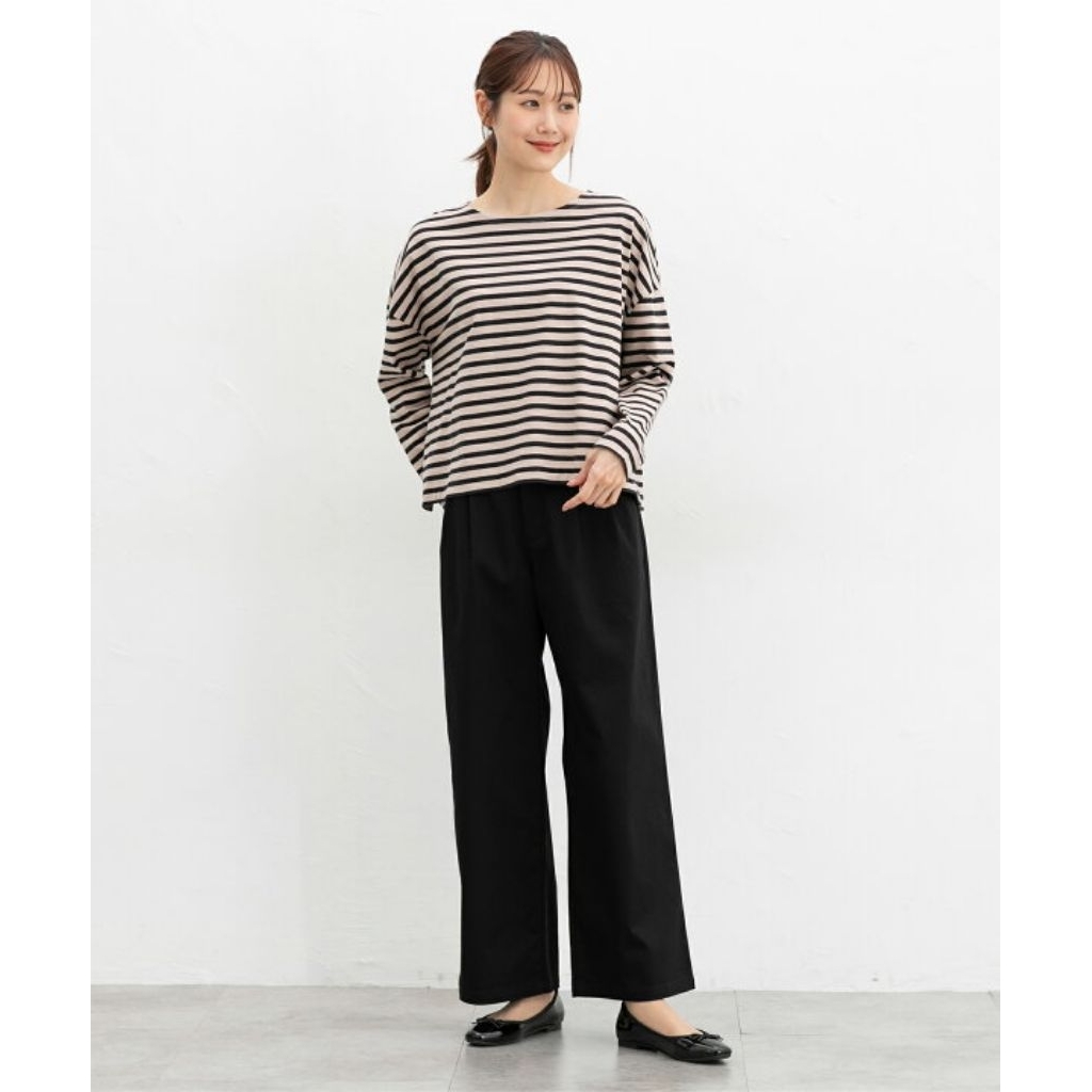 Cinema club กางเกงขากว้างสีดำ