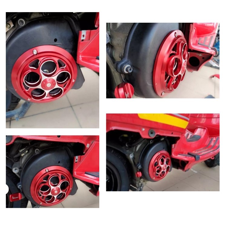 CODฝาครอบพัดลมระบายความร้อน หมุนได้ ฝาครอบแหวนหมุน สําหรับ VESPA Sprint Primavera 150 S125 GTS300 lambretta v200 งาน CNC - รูปที่ 3