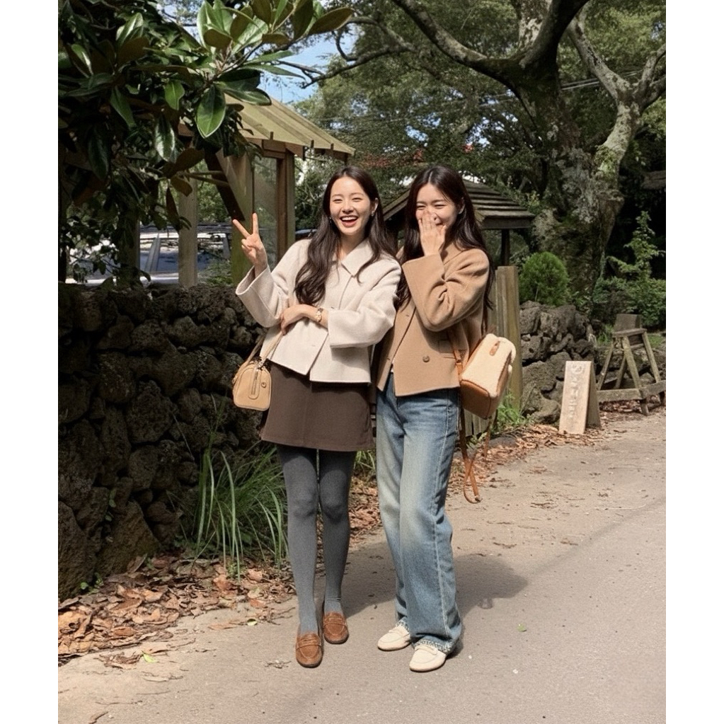 Styles_Unnie 🧸☃️ (C326) Chicago Wool Coat 🍂🍁 เสื้อโค้ททรงสั้นกระดุมคู่ ผ้าวูลผสม พร้อมส่ง 2 สี