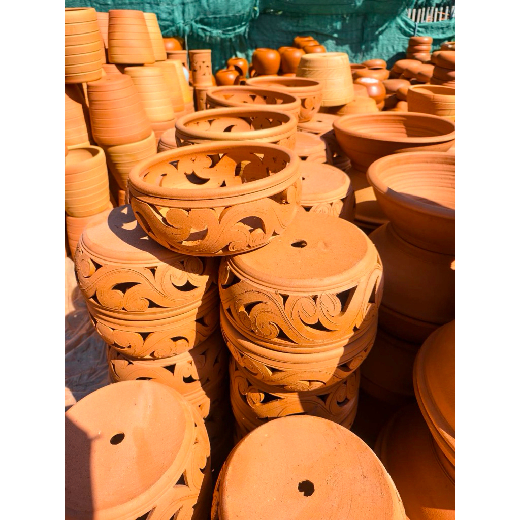 กระถางดินเผา กระถางปลูกกล้วยไม้ดินเผาคละลายส่งมี3ไซส์8นิ้ว10นิ้ว 12นิ้ว 📌ส่งปกติทุกวันให้ตามคิวออเดอร์ - รูปที่ 4