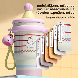 ⚡พร้อมส่ง⚡แก้วเก็บความเย็น 316 สแตนเลสพร้อมหลอด 600ML พร้อมหูจับ แก้วน้ำสำหรับรถยนต์ ดีไซน์สวยงาม