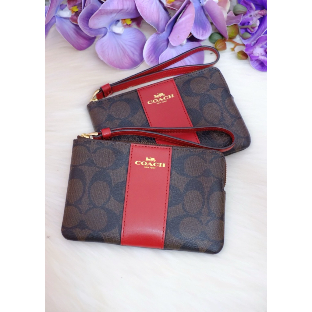 ♥️ คล้องมือ ไซต์ S 1 ซิป CORNER ZIP WRISTLET #F58035ขนาด 6 1/4" (L) x 4" (H) x 1/2" (W)