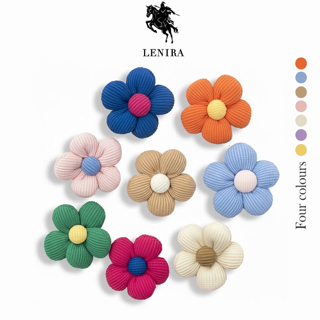 Lenira(B2266) เข็มกลัดดอกไม้สีสันน่ารัก ขนาด 2 นิ้ว