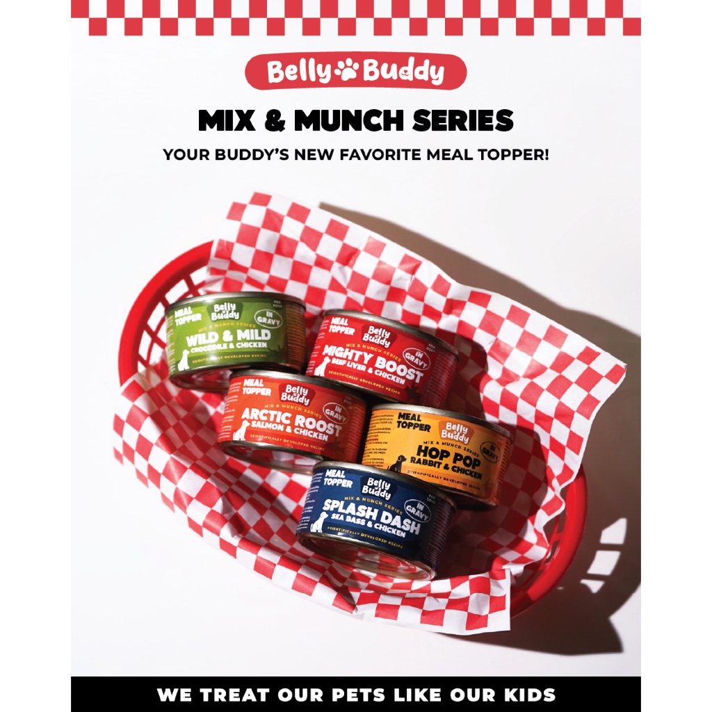 Belly Buddy Mix & Munch Meal Topper ท๊อปปิ้งอาหารสุนัข ขนาด80g