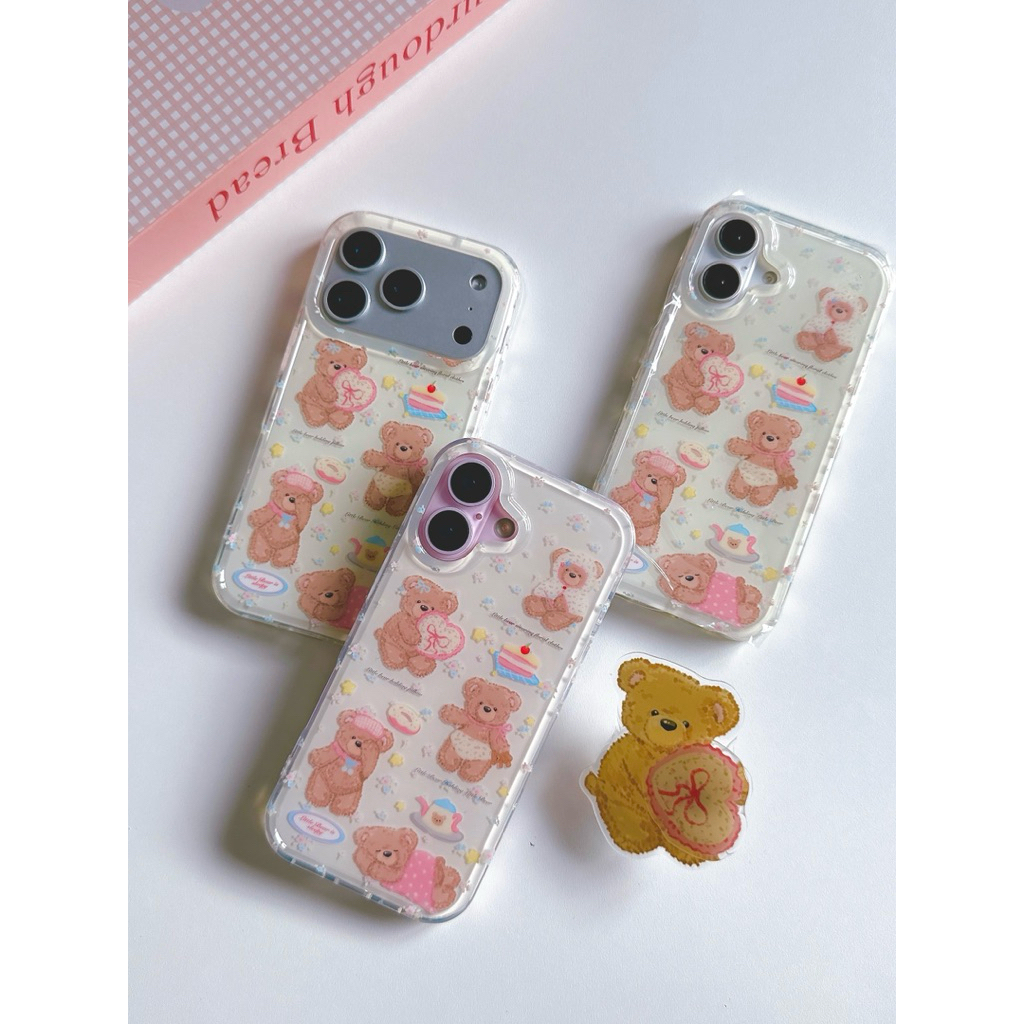 [i18] พร้อมส่งในไทย หมี+ไอริงหัวหมุน รหัสTPU-R1888 เคสไอโฟน สำหรับ iPHONE i14-18Promax