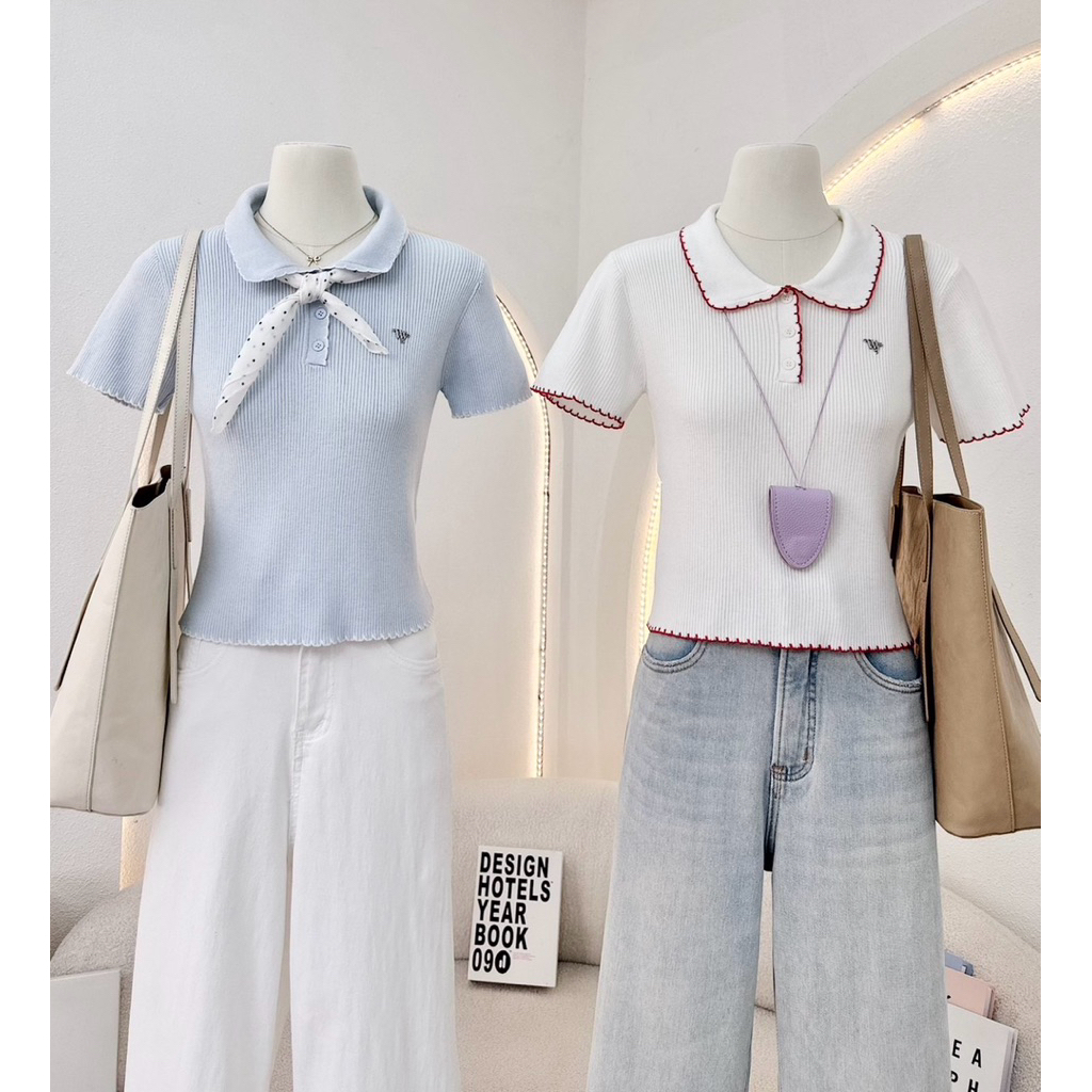 25113 WAYA เสื้อไหมพรมคอปก