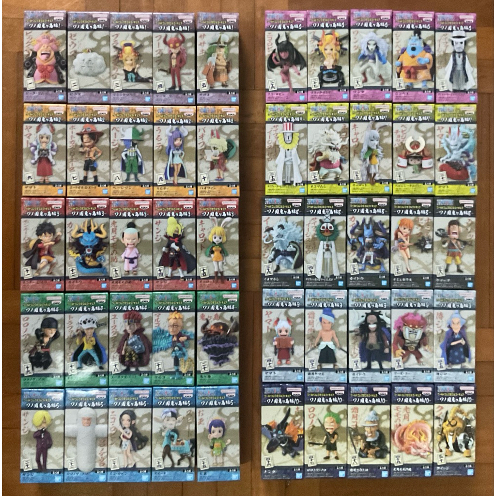 โมเดลวันพีซ WCF ของแท้ LOT🇯🇵🇯🇵🇯🇵 รวมชุดโอนิกาชิมะ RED Egg head และซีรี่ย์อื่นๆ