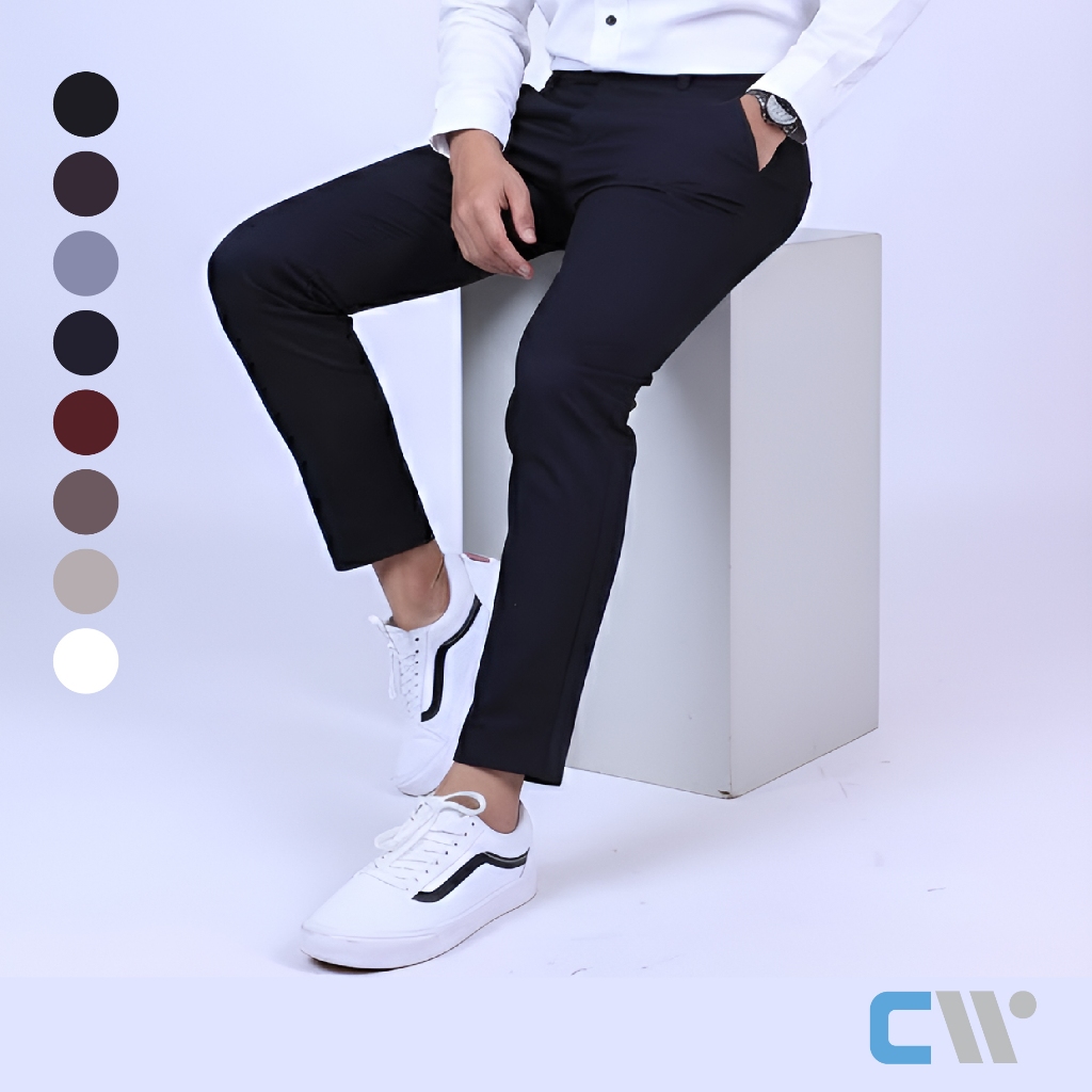CW Super Skinny Pants | กางเกงสแลคขายาว ทรงเดฟ ผ้ายืด 8 สี – เท่ นุ่มสบาย คล่องตัวทุกวัน [CW-AY]