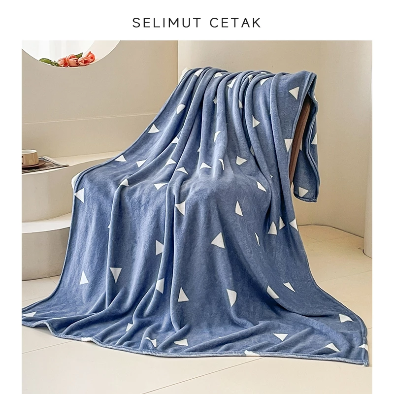 ผ้าห่ม ผ้าห่มนาโน ผ้าห่มนวม ขนาด 140*200CM นุ่ม สบาย ด้วยเส้นใยขนสัตว์หนาแน่นและเงางาม