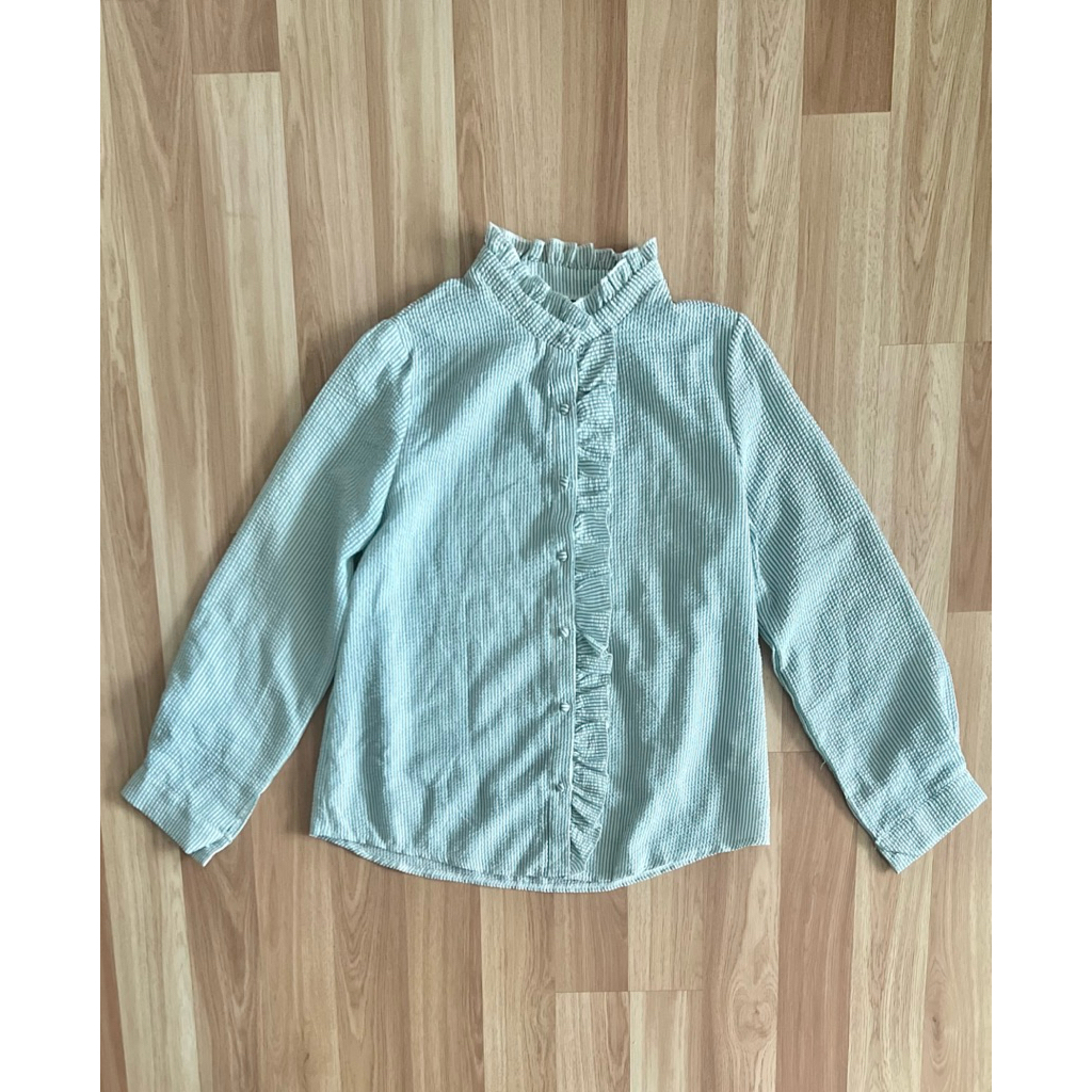 shien shirt ลายทางเขียวมิ้น