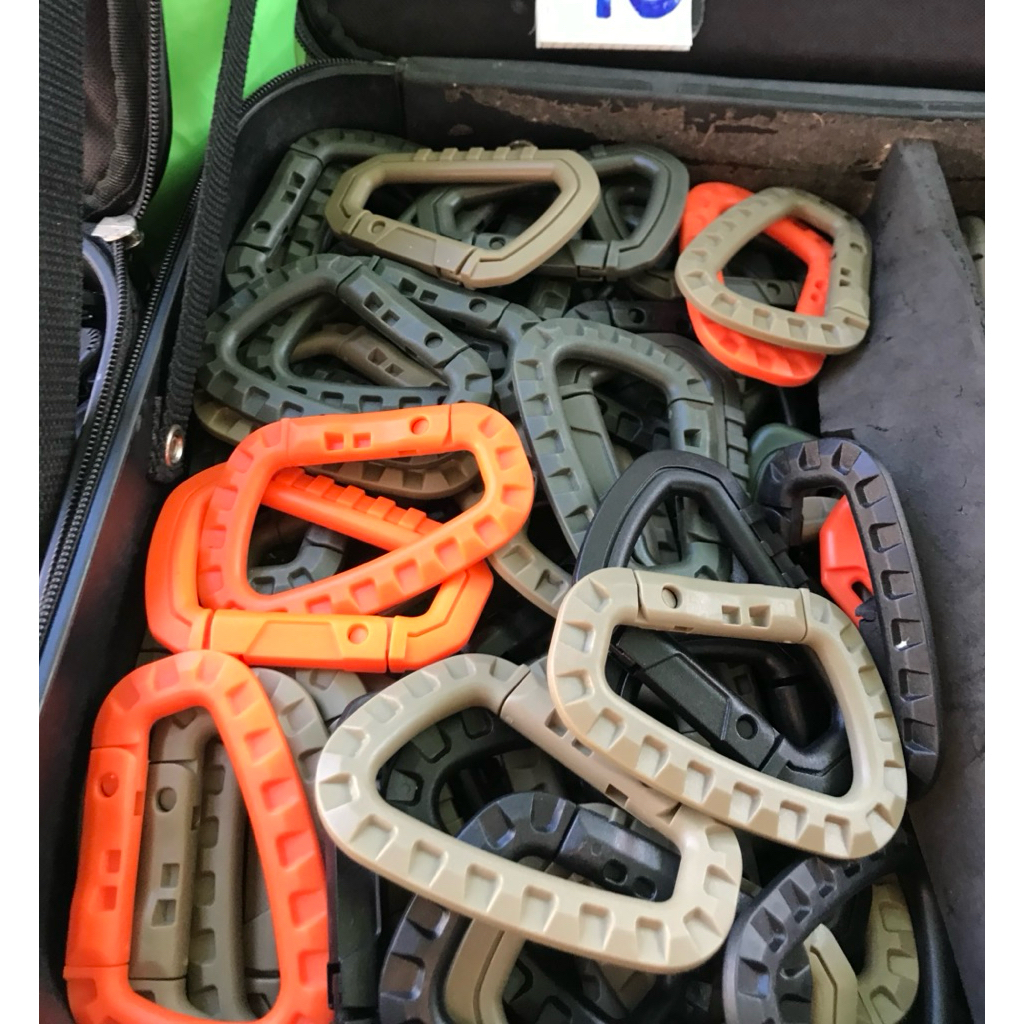 A017 คาราบิเนอร์ Carabiner D Ring วัสดุพลาสติกเหนียว แข็งแรง