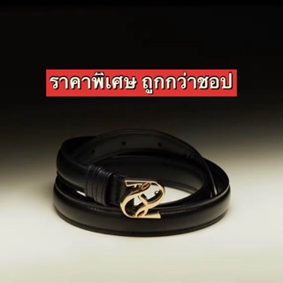 twotwice เข็มขัดหนังแท้  ของใหม่ เข็มขัดหัวทอง สีดำ นำ้ตาล พ…