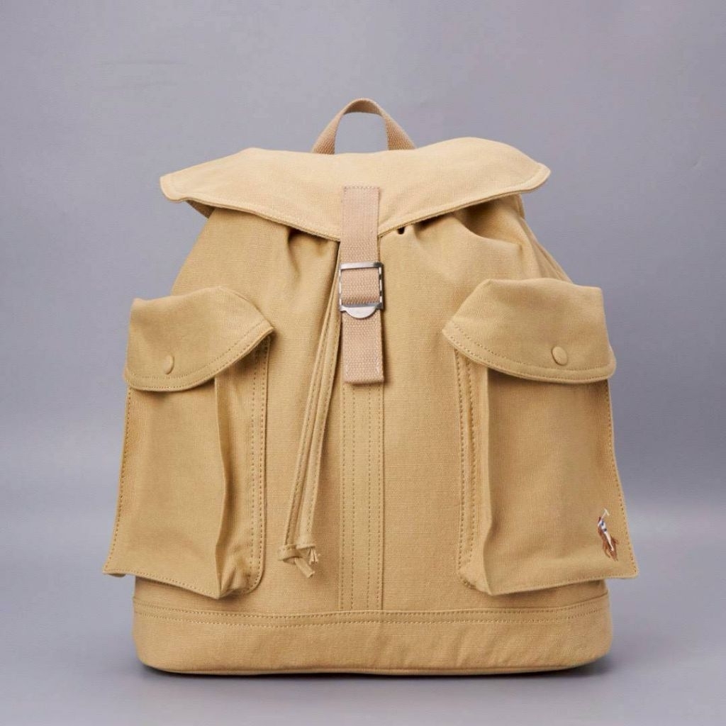 2 สีกระเป๋าเป้P. olo Ral.ph Laure.n 2025 Canvas 🎒 Backpack