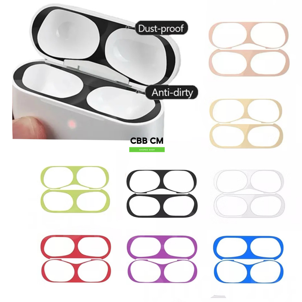 สติ๊กเกอร์กันรอยหูฟัง For AirPods 1-2 3 4 Pro1 Pro2 ฟิล์มกันฝุ่น Sticker Dust Proof กันรอยแอร์พอต