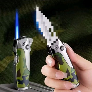 ไฟแช็คแก๊ส มาใหม่ ไฟฟู่กันลม ด้ามจับสวยงาม มี 4 สี ระวังมีดบ…