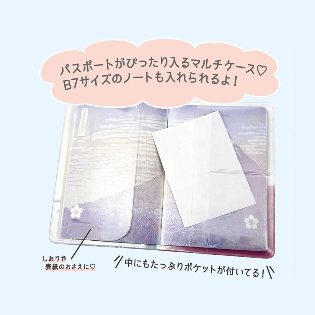 passport cover cn Cinnamoroll ขนาด: ประมาณ 95x136x10 มม. วัสดุ: พีวีซี กันรอยขีดข่วน/กระเป๋าเก็บของ/ปกใส่หนังสือเดินทาง/ ราคา ถูกที่สุด ดีลบีเคเค แกลเลอรีภาพที่ 4