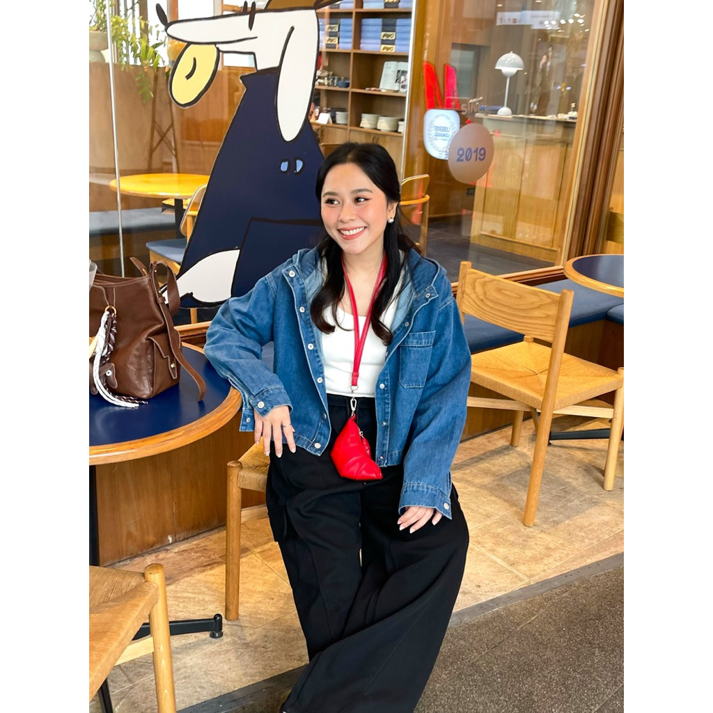 Summerstuff - HOODIE DENIM JACKET แจ็กเก็ตฮู้ดดี้ผ้ายีนส์ฟอก - รูปที่ 2