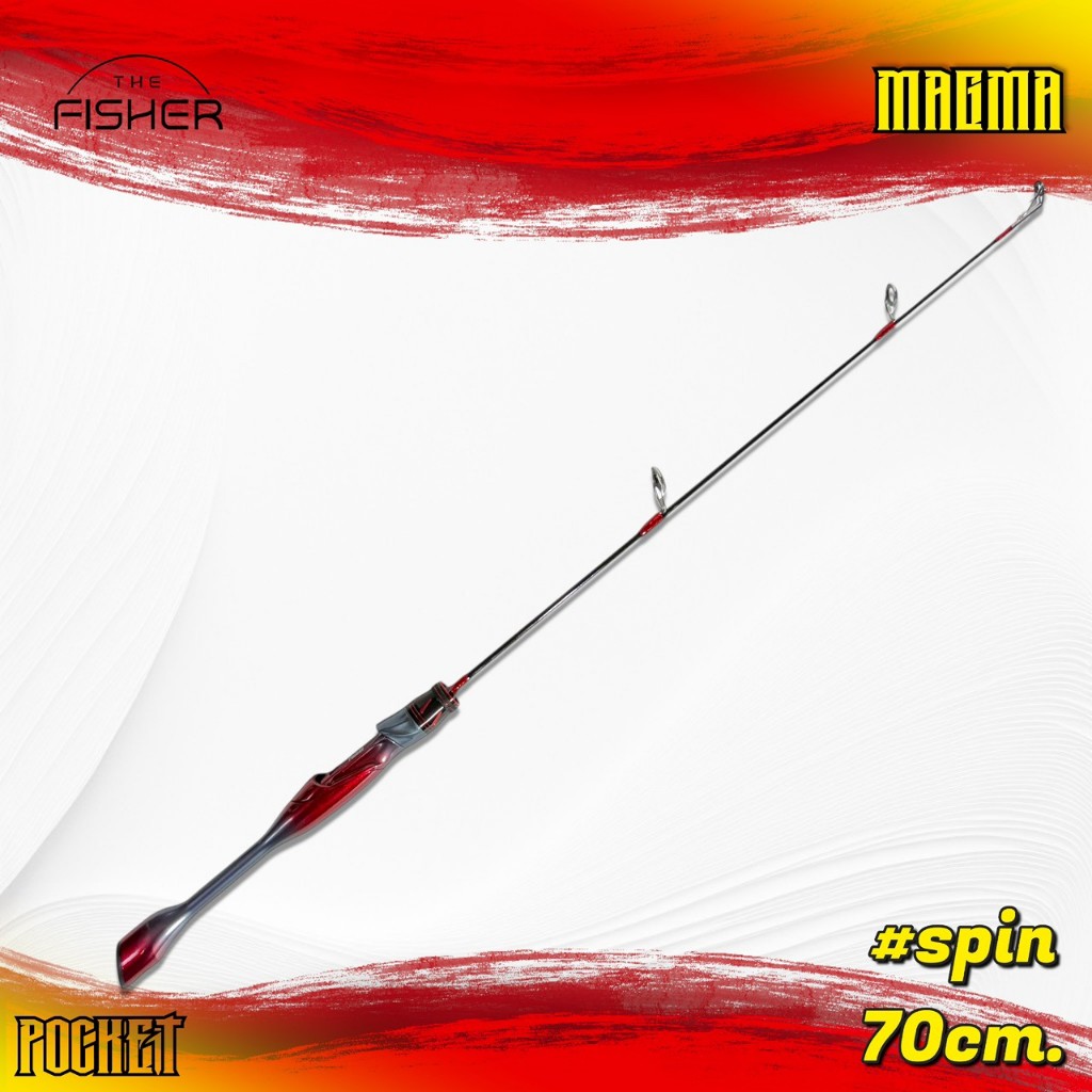 A02 Pocket Rod รุ่น MAGMA (Ver.4) สปิน / เบท ความยาว 70 CM. ตกปลา รูปที่ 3