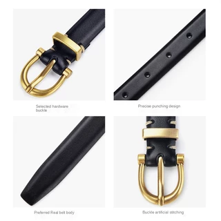 ⚡พร้อมส่ง⚡เข็มขัดหนังวัวนิ่ม แฟชั่นสําหรับผู้หญิง เข็มขัดหนังแท้ หนังนิ่ม ใส่ได้ทั้งชายหญิง สายเอวใหญ่ใส่ได้ เอว 38 นิ้ว