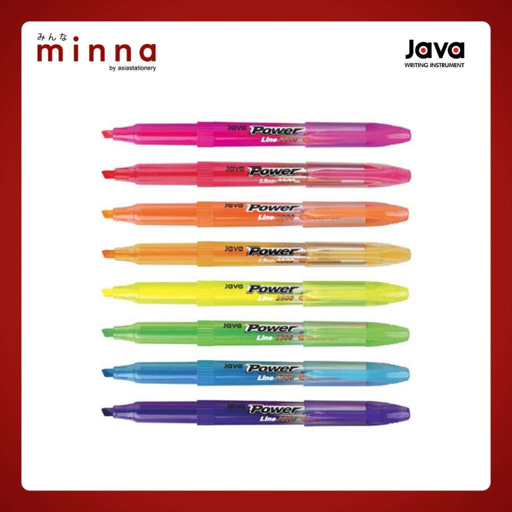 Java Powerline Original ปากกาเน้นข้อความ ไฮไลท์ ขนาด 4มม.