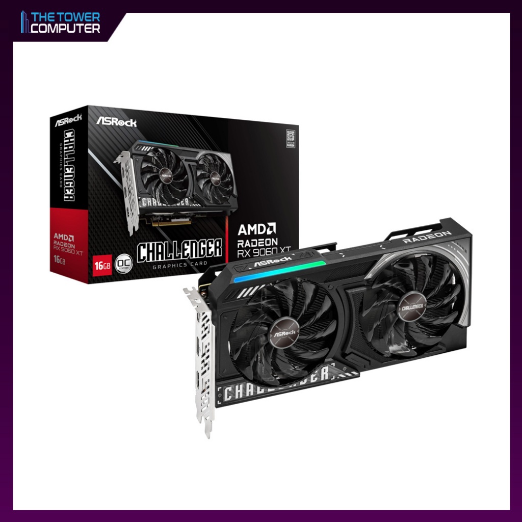 VGA (การ์ดจอ) ASROCK AMD RADEON RX 9060 XT CHALLENGER 16GB
