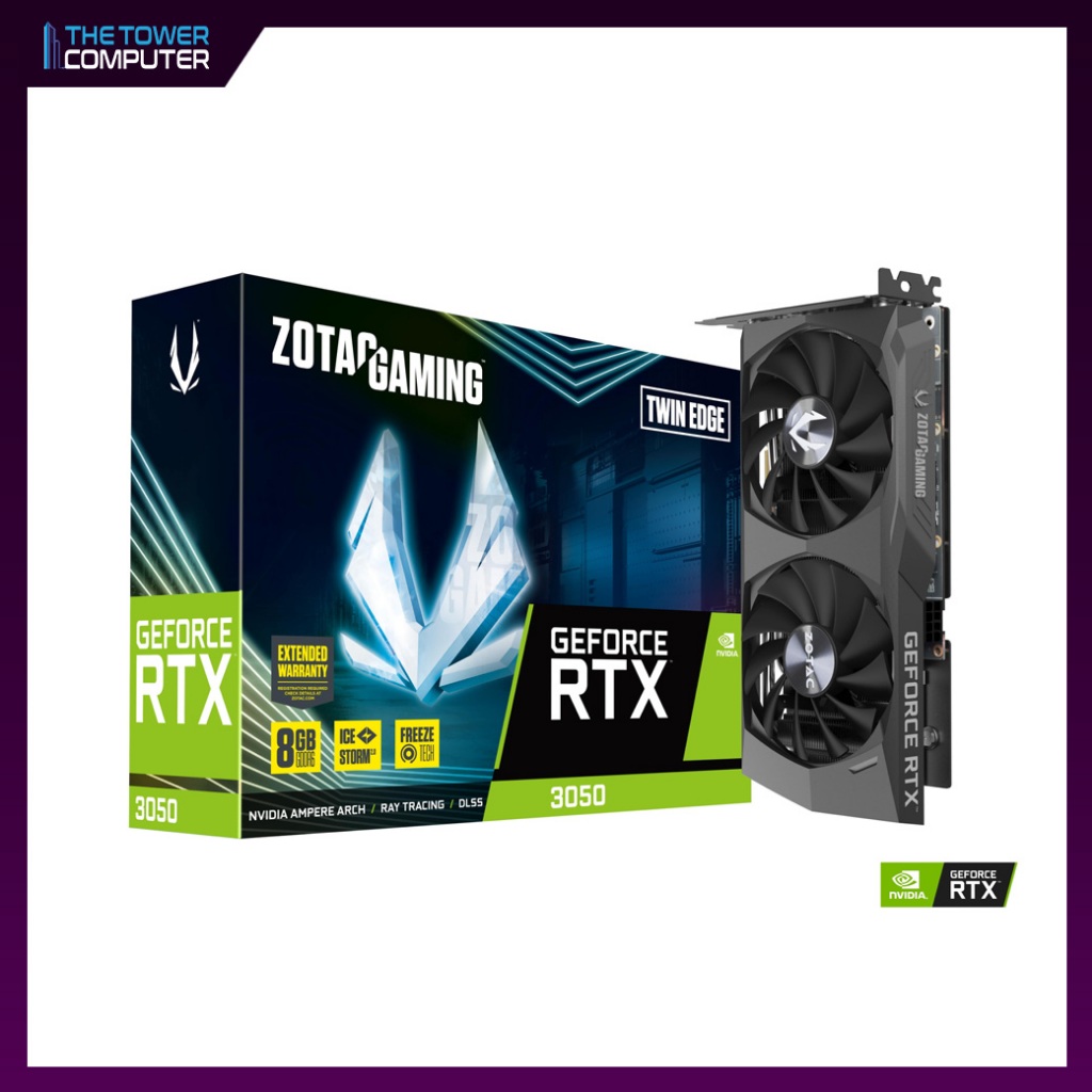 VGA (การ์ดจอ) ZOTAC GAMING GEFORCE RTX 3050 TWIN EDGE